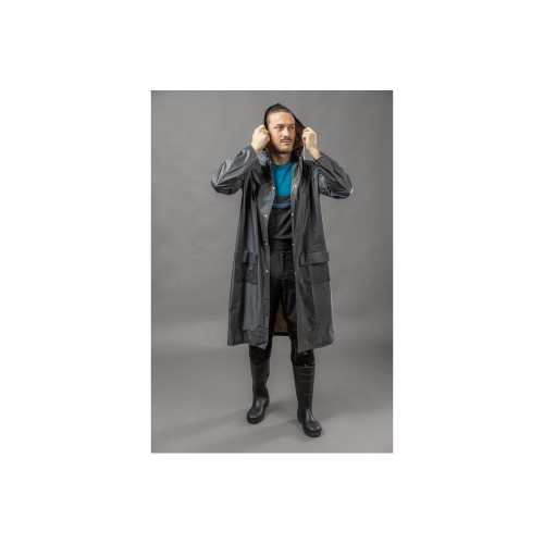 AUSSER Плащ-дождевик ПВХ графитовый