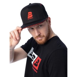 Бейсболка Brodeks KM131, красный/черный