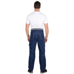 Брюки мужские летние "СИРИУС-ПРЕСТИЖ" синие, кант СВМ