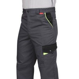 Брюки "ХОВАРД" :  темно-серые с черной и лимонной отд.