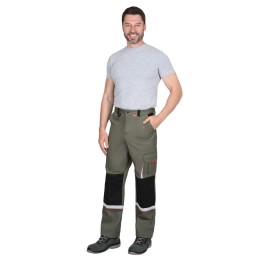 Брюки СИРИУС-СТАН оливковый с черным и красной отделкой