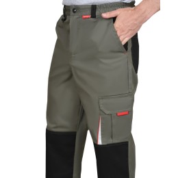 Брюки СИРИУС-СТАН оливковый с черным и красной отделкой