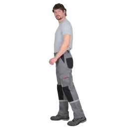 Брюки СИРИУС-СТАН ср-серые с черной и красной отделкой