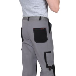 Брюки СИРИУС-СТАН ср-серые с черной и красной отделкой