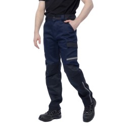 Брюки сварщика 1 класса Brodeks FS 38-01, т.синий/черный