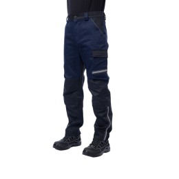 Брюки сварщика 1 класса Brodeks FS 38-01, т.синий/черный