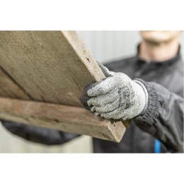 FUHSE Перчатки рабочие HPPE с защитой от порезов покрыты полиуретаном