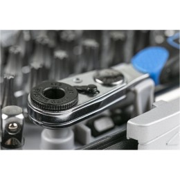 HOEGERT Набор бит с трещоткой 1/4″, SL, PH, PZ, HEX, Torx, Torx c отверстием, 33 шт.