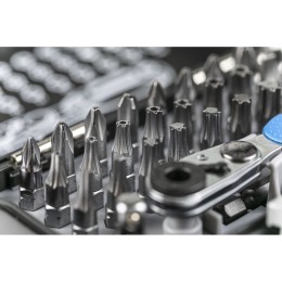 HOEGERT Набор бит с трещоткой 1/4″, SL, PH, PZ, HEX, Torx, Torx c отверстием, 33 шт.