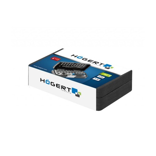 HOEGERT Набор бит с трещоткой 1/4″, SL, PH, PZ, HEX, Torx, Torx c отверстием, 33 шт.