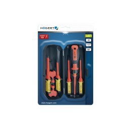 HOEGERT Набор диэлектрических отверток 1000 В, 8 пр.