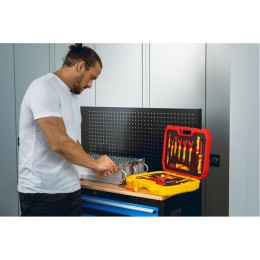 HOEGERT Набор диэлектрического инструмента 1000 V, 25шт.