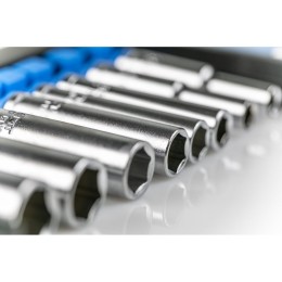 HOEGERT Набор головок глубоких шестигранных 50 мм 1/4″, 8 шт.