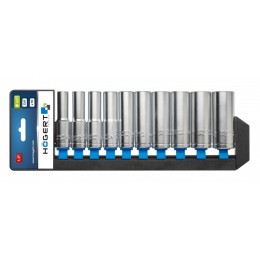 HOEGERT Набор головок глубоких шестигранных 76 мм, 1/2″, 10 шт.