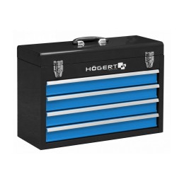 HOEGERT Ящик металлический инструментальный, 4 выдвежные секции