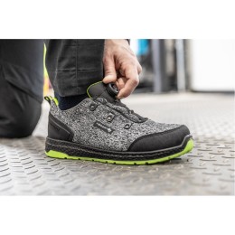 KEMINITZ Полуботинки рабочие LACE SYSTEM S1PS SR FO серый меланж/зеленый