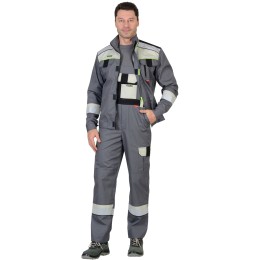 Костюм "СИРИУС-БОСТОН" : куртка кор., п/комб. ср.серый с молочным и черным