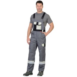 Костюм "СИРИУС-БОСТОН" : куртка кор., п/комб. ср.серый с молочным и черным