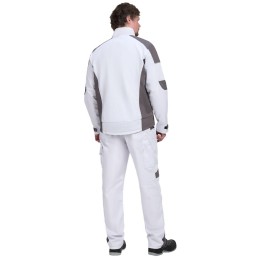Костюм СИРИУС-ЦИТРИН куртка, брюки белый со средне-серым