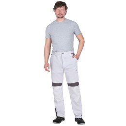 Костюм СИРИУС-ЦИТРИН куртка, брюки белый со средне-серым