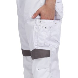 Костюм СИРИУС-ЦИТРИН куртка, п/к белый со средне-серым