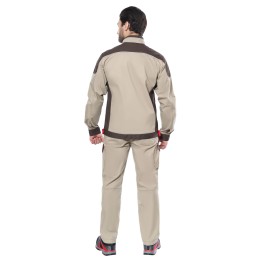 Костюм СИРИУС-ДЖЕТ БРАУН куртка, п/к, песочный с т.коричневым 