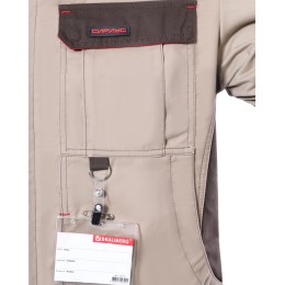 Костюм СИРИУС-ДЖЕТ БРАУН куртка, п/к, песочный с т.коричневым 