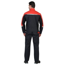 Костюм «СИРИУС-ФАВОРИТ-МЕГА» куртка, п/к сер. с красн. и чёрн.