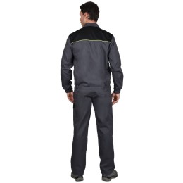 Костюм СИРИУС-ХОВАРД-МАСТЕР летний: куртка, п/б, темно-серый с черной и лимонной отд.