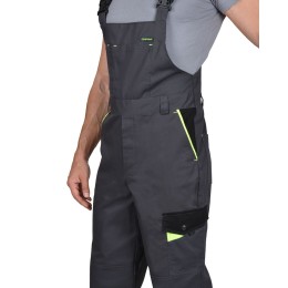 Костюм СИРИУС-ХОВАРД-МАСТЕР летний: куртка, п/б, темно-серый с черной и лимонной отд.