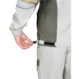 Костюм СИРИУС-КАСПИЙ куртка, брюки, молочный с оливой, песочным и СОП