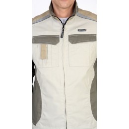 Костюм СИРИУС-КАСПИЙ куртка, п/к, молочный с оливой, песочным и СОП