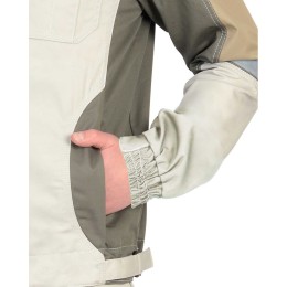 Костюм СИРИУС-КАСПИЙ куртка, п/к, молочный с оливой, песочным и СОП