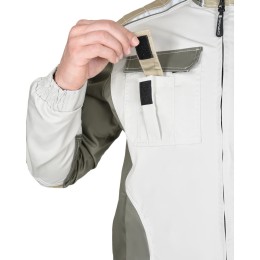 Костюм СИРИУС-КАСПИЙ куртка, п/к, молочный с оливой, песочным и СОП