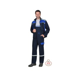 Костюм СИРИУС-ПРАКТИК-ЛЮКС-РОСС куртка, п/к т.синий с васильк