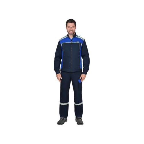 Костюм СИРИУС-ПРАКТИК-ЛЮКС-РОСС куртка, п/к т.синий с васильк