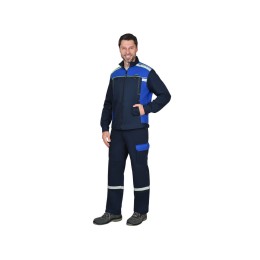 Костюм СИРИУС-ПРАКТИК-ЛЮКС-РОСС куртка, п/к т.синий с васильк