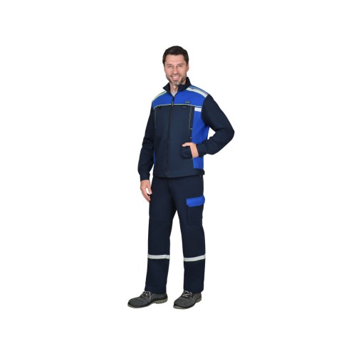 Костюм СИРИУС-ПРАКТИК-ЛЮКС-РОСС куртка, п/к т.синий с васильк
