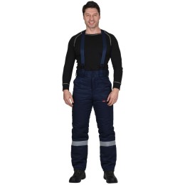 Костюм СИРИУС-РОСТ-НОРД куртка брюки, темно-синий с васильковым