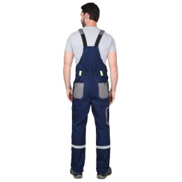 Костюм СИРИУС-СТАН куртка кор., п/к синий со ср.серым и лимонным