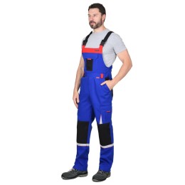 Костюм СИРИУС-СТАН куртка, п/к васильковый с красной и черной отделкой