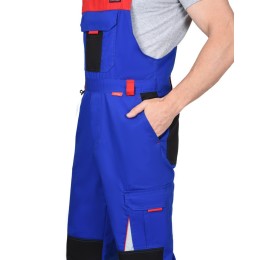 Костюм СИРИУС-СТАН куртка, п/к васильковый с красной и черной отделкой