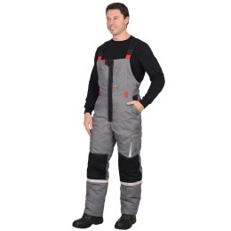 Костюм СИРИУС-СТАН зимний: куртка, п/к, серый с черной и красной отделкой