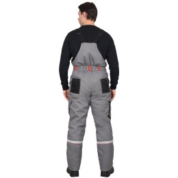 Костюм СИРИУС-СТАН зимний: куртка, п/к, серый с черной и красной отделкой