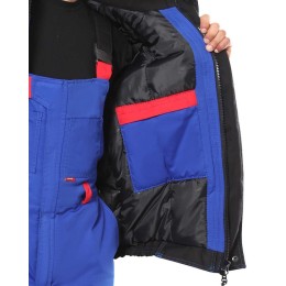 Костюм СИРИУС-СТАН зимний: куртка, п/к васильковый с черным и красным