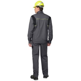 Куртка "ХОВАРД" :  темно-серая с черной и лимонной отд