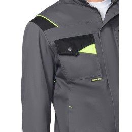 Куртка "ХОВАРД" :  темно-серая с черной и лимонной отд