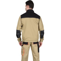 Куртка "СИРИУС-МАНХЕТТЕН"  короткая песочный с оранж. и черным 