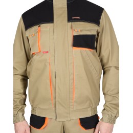 Куртка "СИРИУС-МАНХЕТТЕН"  короткая песочный с оранж. и черным 