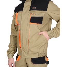 Куртка "СИРИУС-МАНХЕТТЕН"  короткая песочный с оранж. и черным 